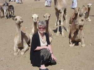 Sandra at the camel market